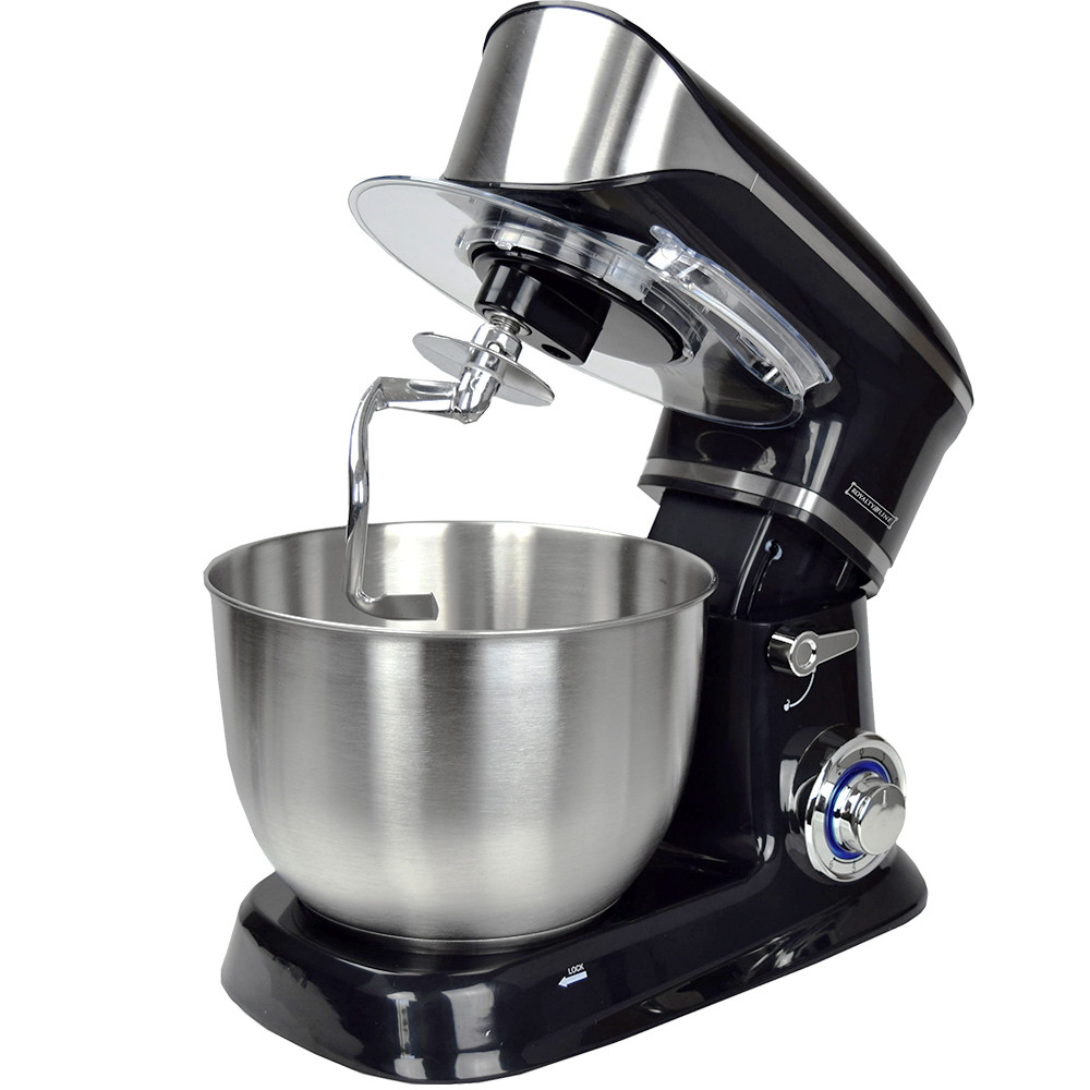 Mixer planetar Royalty Line RL-PKM1900.7, 1900W, 6.5 L, Cupa inox, 6 trepte de viteza + Pulse, Acces