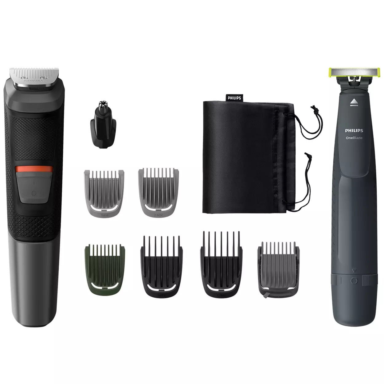 Set de tuns Philips Series 5000 MG5716 / 90, fără fir, 80 min, 3-7 mm, Lamă de oțel, Rezistent la ap