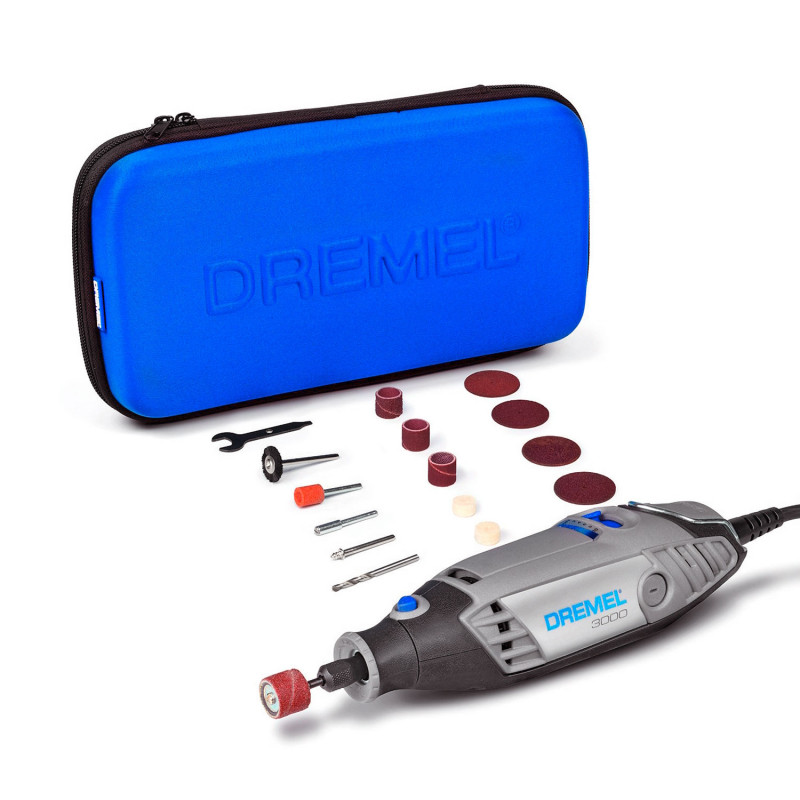 Dremel F 013 300 0JC Straight Grinder, 130 W, 10,000–33,000 rpm, 0.8–3.2 mm diameter, Silver