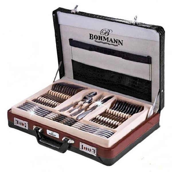 Set tacamuri Bohmann BH 5946 MR, 72 piese, Servieta, Inox