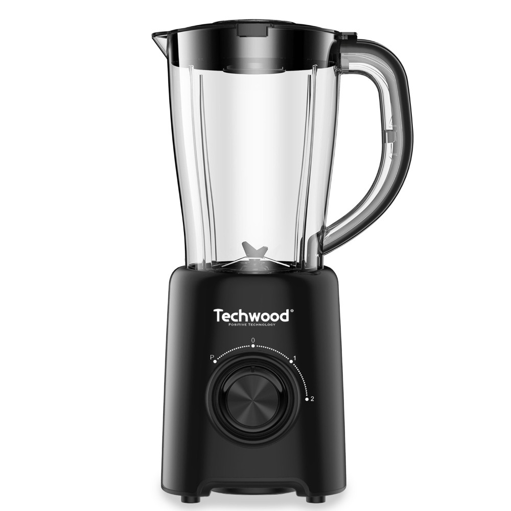 Blender Techwood TBL-786, 500W, 1,5 l, 2 viteze, lame de otel, negru