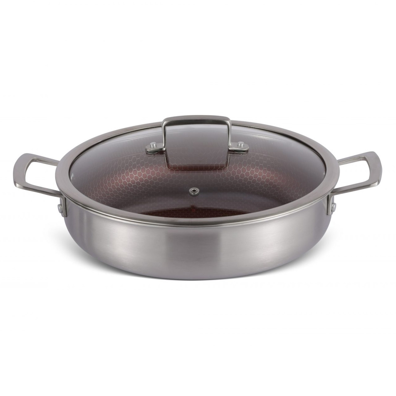 Oala cu capac Edenberg EB-14923, 3,7L, 24 cm, Acoperire trei straturi Eterna, Inductie, Inox