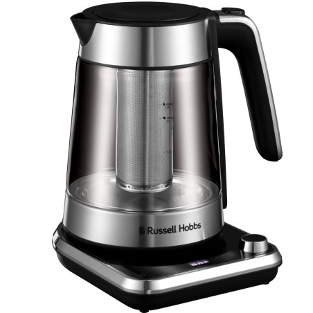 Ηλεκτρική κανάτα Russell Hobbs Attentiv 26200-70, 3000W, 1,7 l, εγχυτήρας, έλεγχος θερμοκρασίας, χρονοδιακόπτης, Inox/μαύρο.