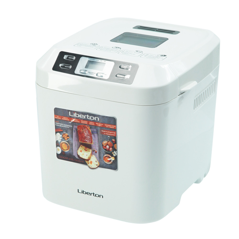 Masina de paine Liberton LBM-6302, 600 W, 3 setari, 12 Programe, Mentinere cald, Timer, Alb