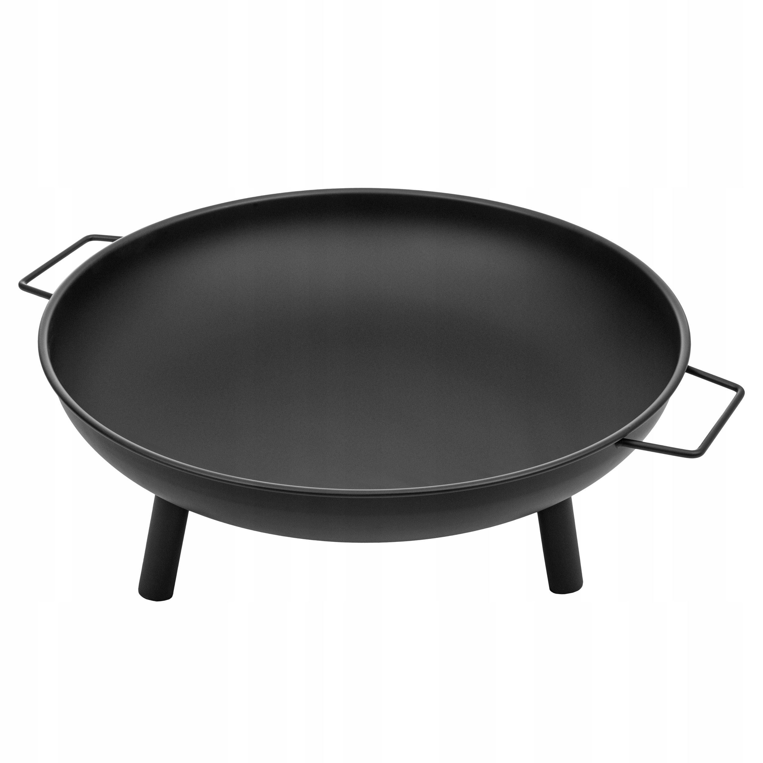 Vatra de foc Mirpol MIR-FP58, Diametru 58 cm, Manere, Picioruse detasabile, Negru