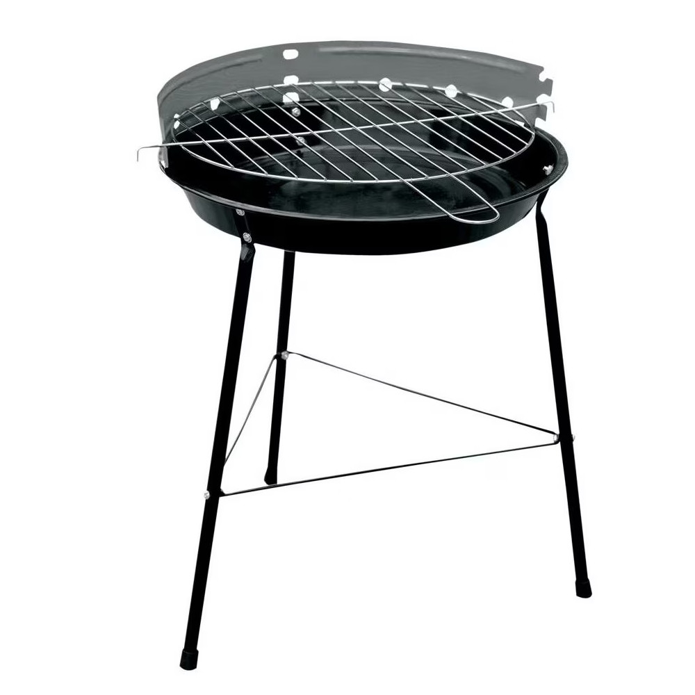 Барбекю на дървени въглища MasterGrill MG930, 32 см диаметър, Метал, Черен