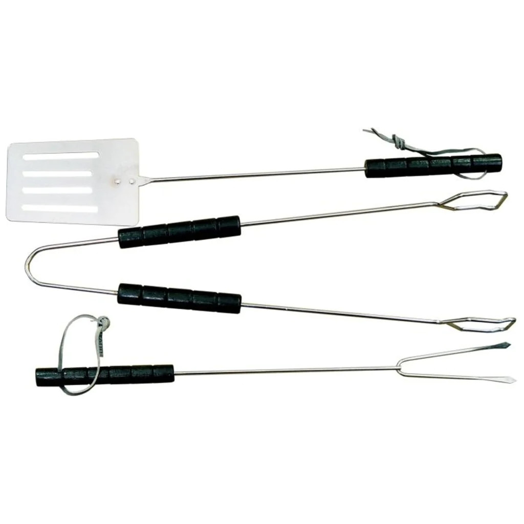 Set ustensile pentru gratar MasterGrill MG101, 3 buc., Cleste, Spatula, Furculita, Manere plastic, I