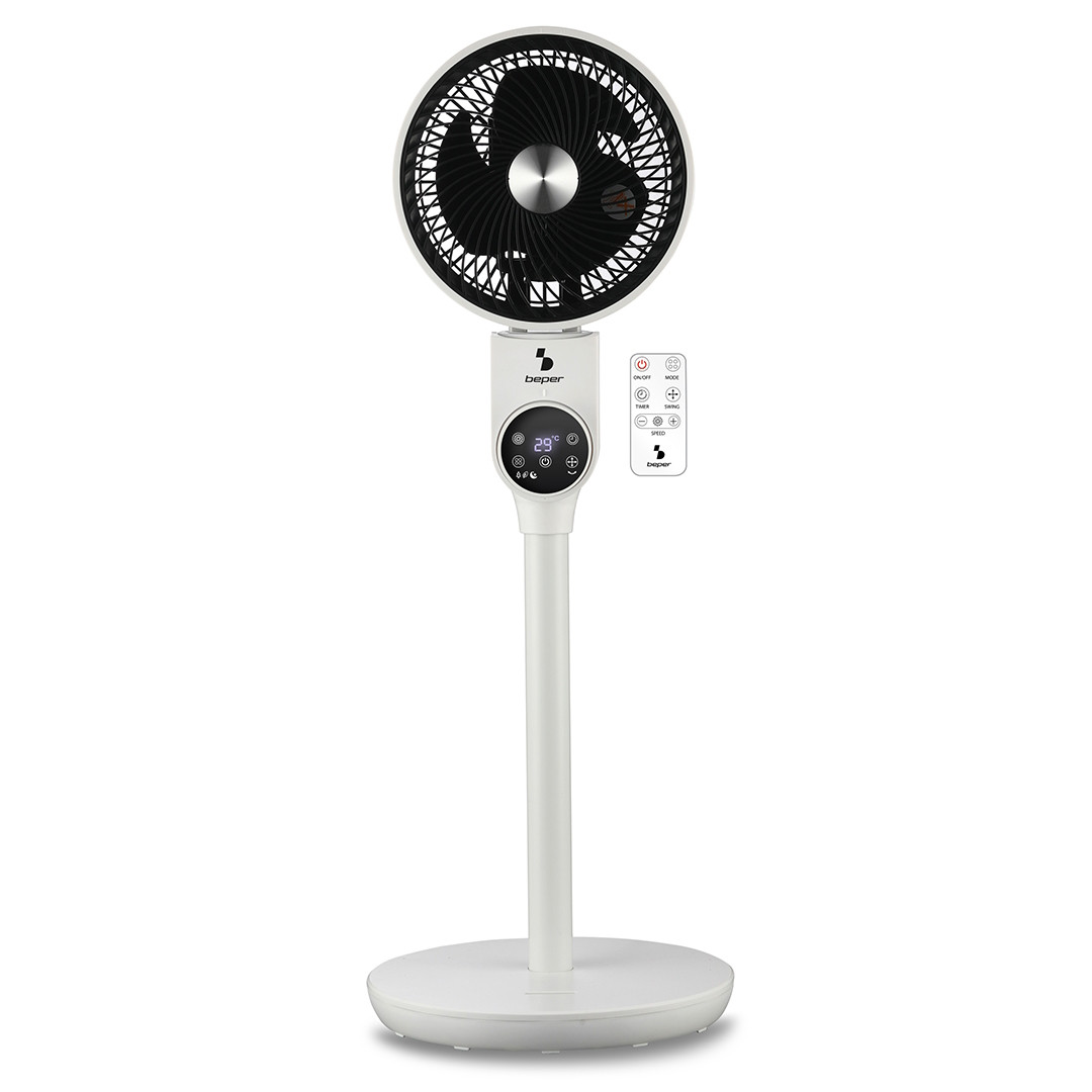 Ventilator de podea multidirectional Beper P206VEN161, 50W, 3 viteze, 3 moduri, Oscilatie, Timer pan