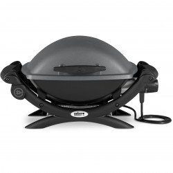 Електрическо барбекю Weber Q1400 WB 52020079, 2200 W, 43x32 cm, Капак и корпус от лят алуминий, Подвижна тава за мазнини, Тъмносив