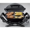 Електрическо барбекю Weber Q1400 WB 52020079, 2200 W, 43x32 cm, Капак и корпус от лят алуминий, Подвижна тава за мазнини, Тъмносив