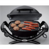 Електрическо барбекю Weber Q1400 WB 52020079, 2200 W, 43x32 cm, Капак и корпус от лят алуминий, Подвижна тава за мазнини, Тъмносив