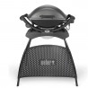 Електрическо барбекю Weber Q2400 WB 55020879, 2200 W, 55x39 cm, Капак и корпус от лят алуминий, Подвижна тава за мазнини, Тъмносив