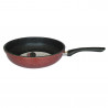 Wok τηγάνι Rosberg R51319G26D, 26 cm, Επαγωγή, επικάλυψη μάρμαρου, Bordeaux melange