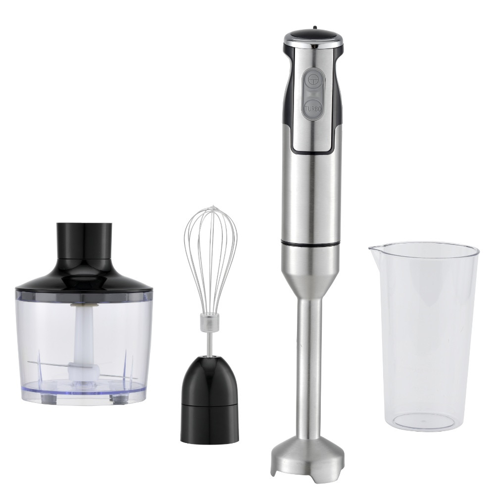 Set blender, tocator si mixer 3 in 1 Oliver Voltz OV51112JSC, 1500W, Metal, 2 viteze, Turbo, Negru/I