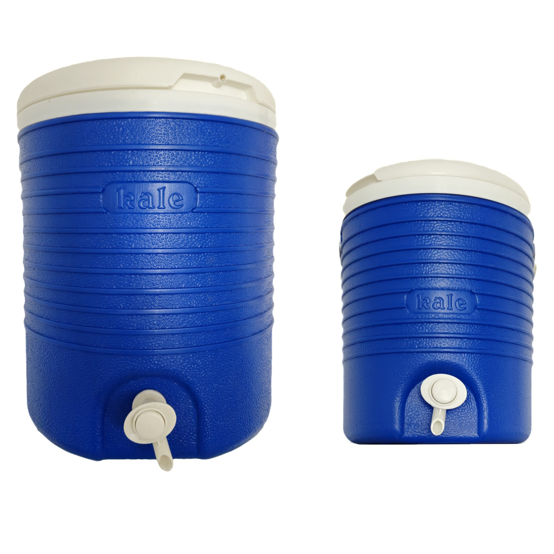 Set dozatori termos cu robinet pentru apa Kale Termos 77757, 15+6 L, izolatie poluteran, Albastru/Al