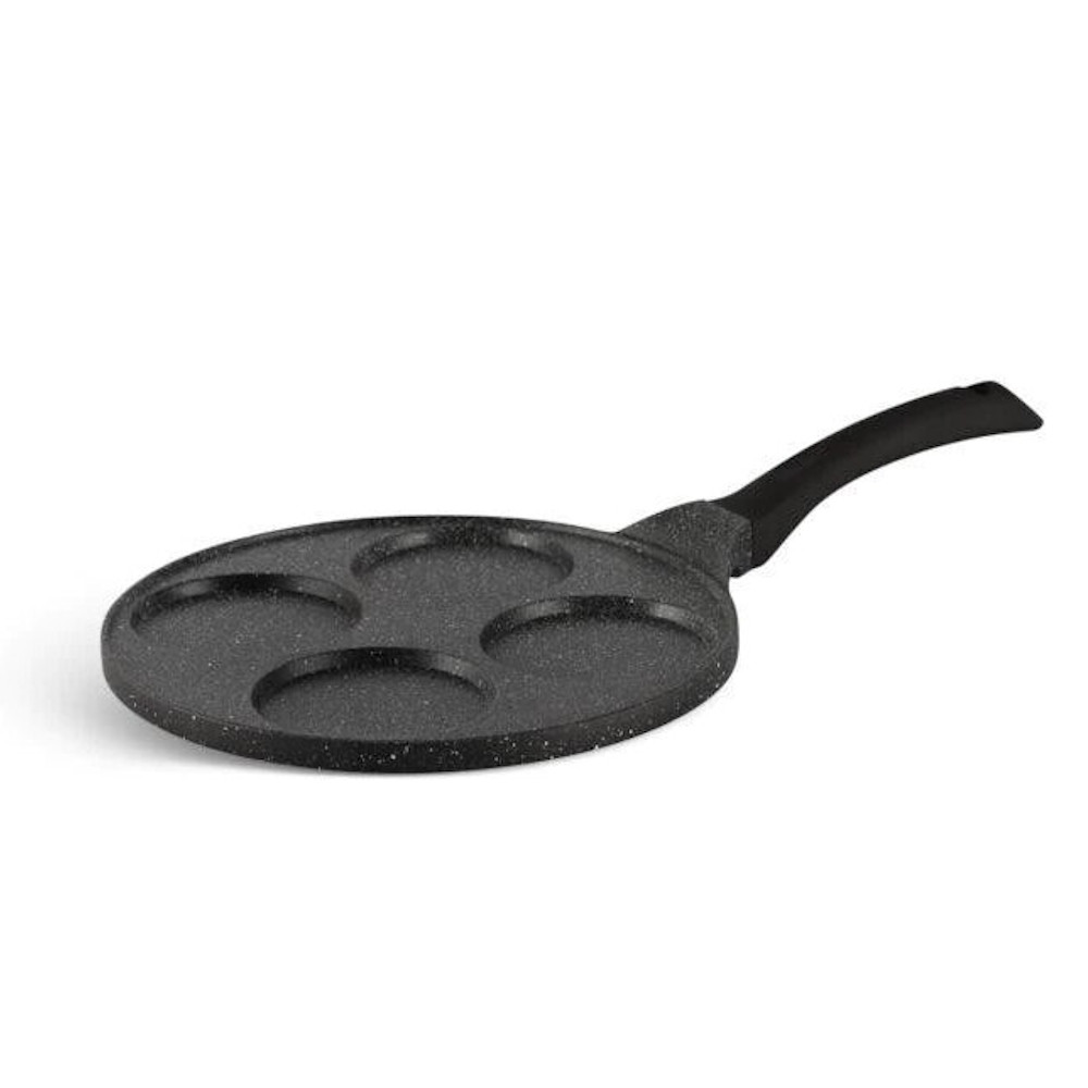 Tigaie pentru mini clatite Bohmann BH 1020-26MRB, 26 cm, Acoperire marmura, Negru