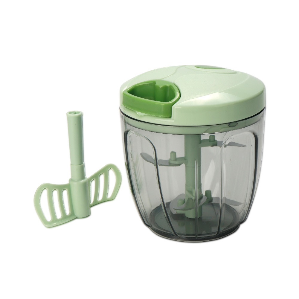 Tocator manual Rosberg R51215B, 900 ml, 2 lame, Verde/Transparent