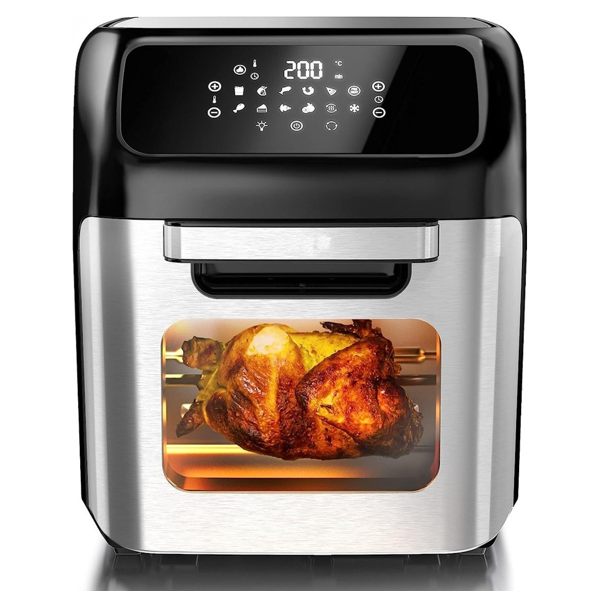 Friteuza cu aer cald Royalty Line AFO-12601, 12 L, 1800W, 12 programe, Grill, Timer, Touch screen, I