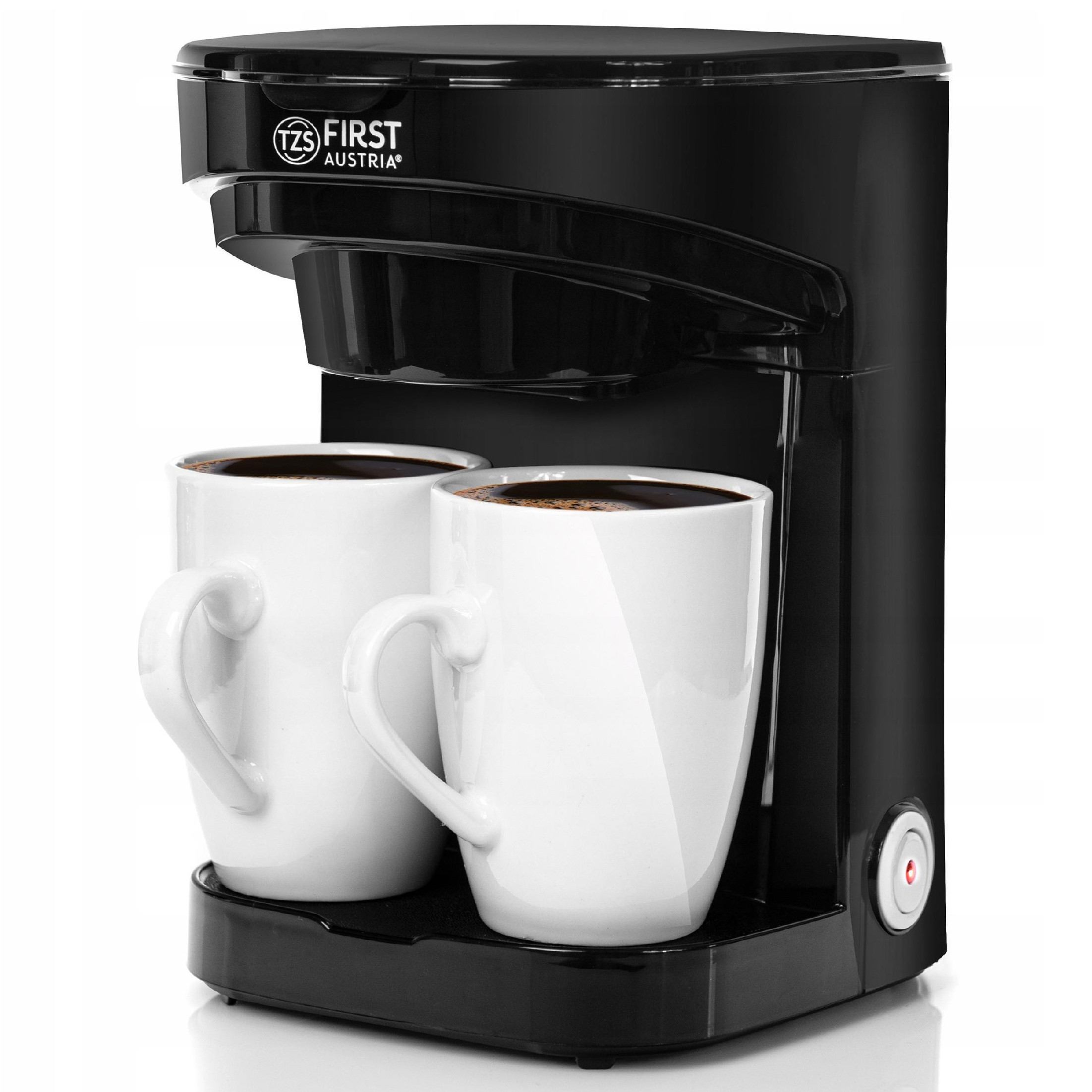 Cafetiera First Austria FA-5453-4, 450W, 2 cesti, 0.250 L, Negru