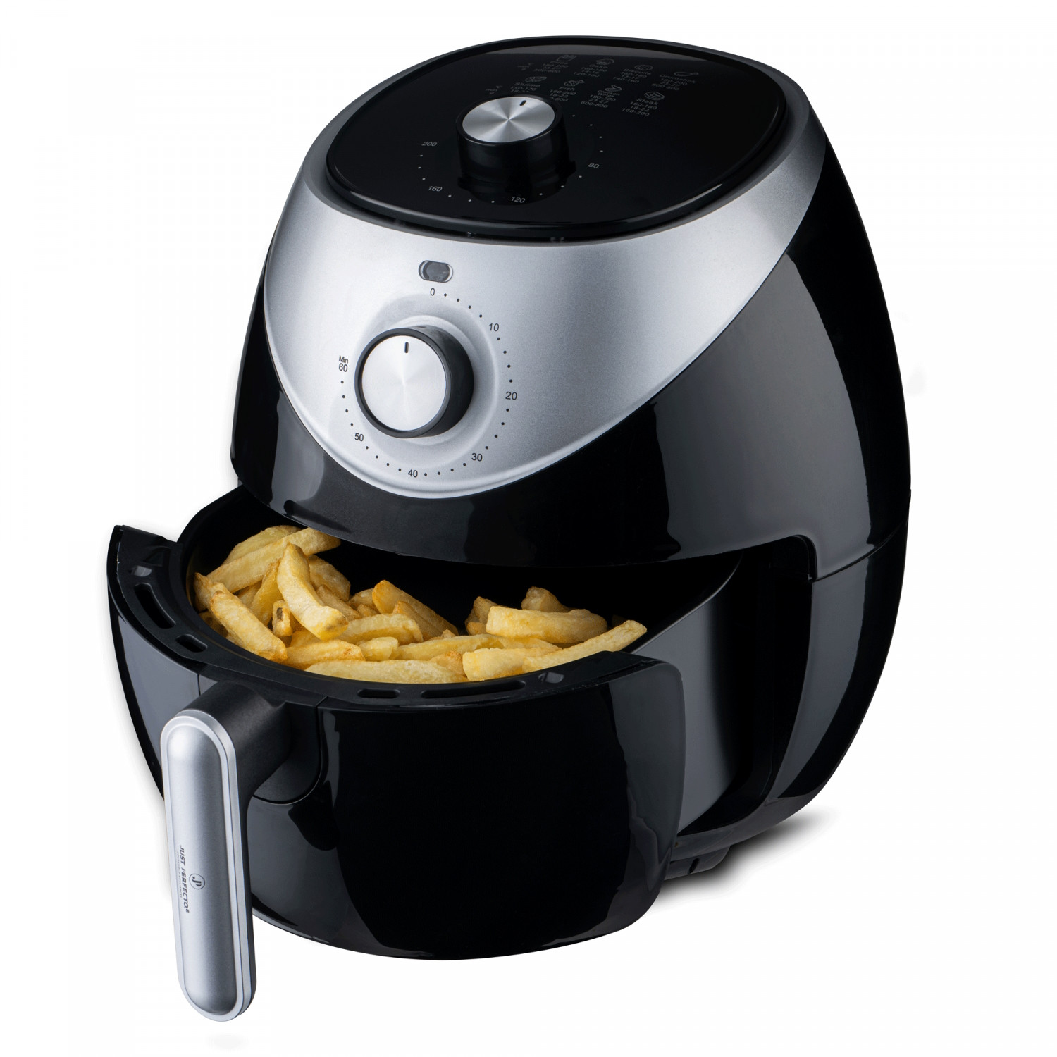 Friteuza cu aer cald Just Perfecto JL-21, 1400W, 3.2 L, Timer, Negru