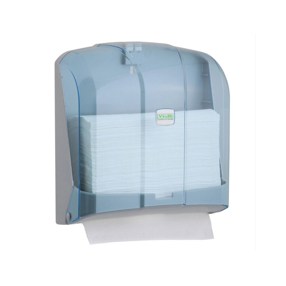 Dispenser pentru servetele Vialli Х12, Servetele pliate in Z sau V, 27x27x11 cm, Transparent