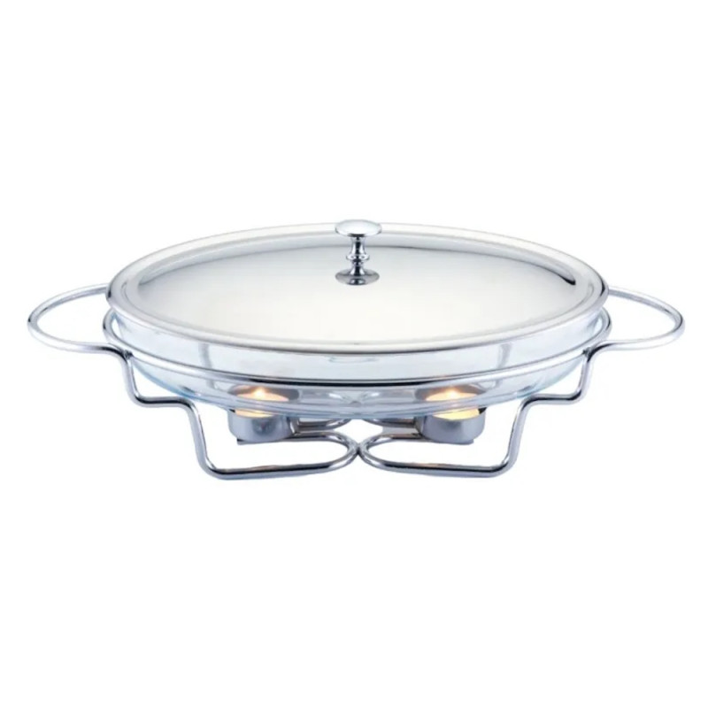 Bohmann BH 2007-30CG Hot Food Server, 3 L, Lid, Stand, Stainless Steel