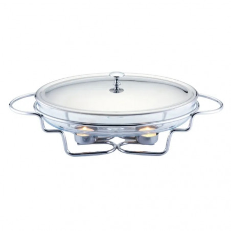 Bohmann BH 2007-30CG Hot Food Server, 3 L, Lid, Stand, Stainless Steel