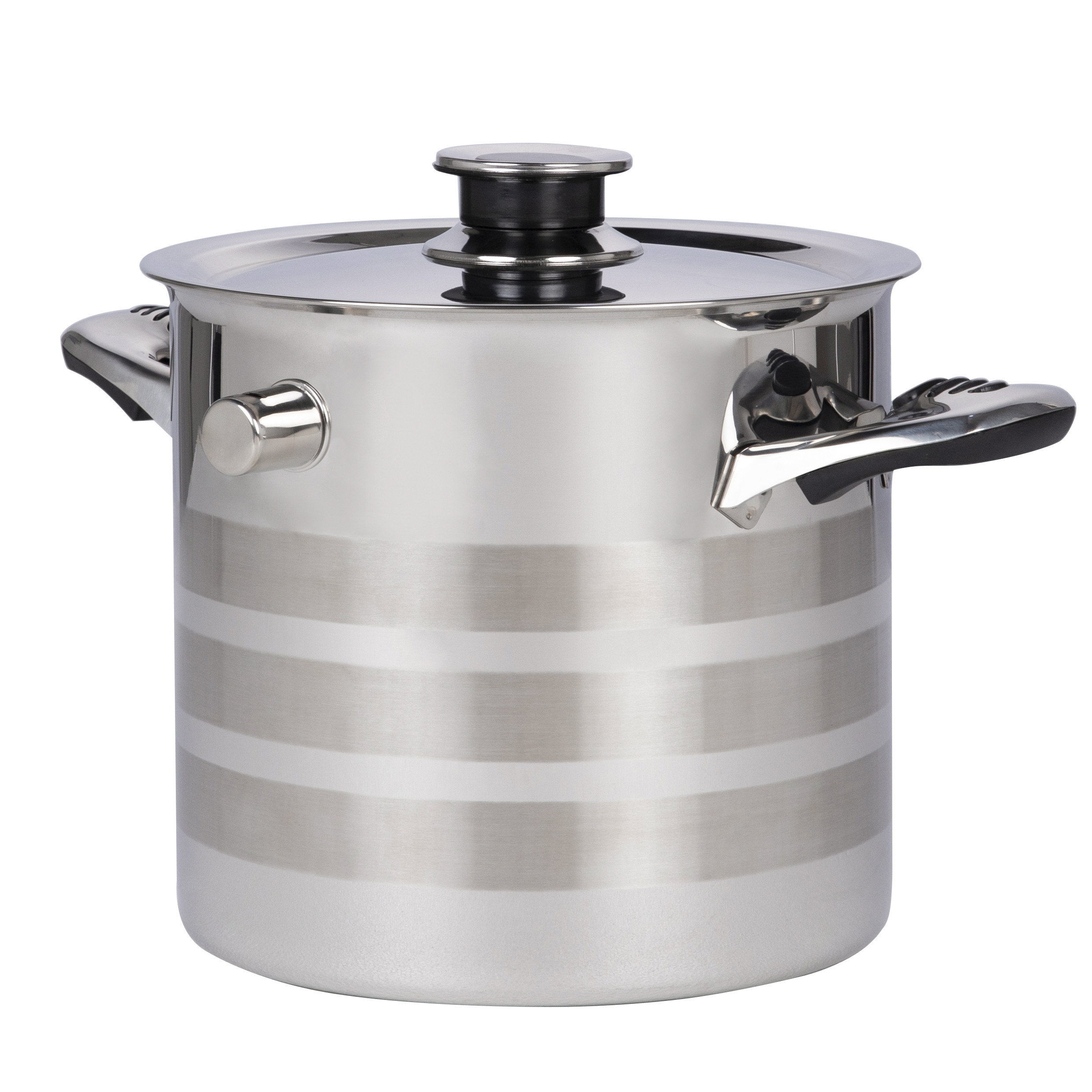 Oala pentru fiert lapteRosberg R51425B5, 5 L, Pereti dubli, Inductie, Fluier, Inox
