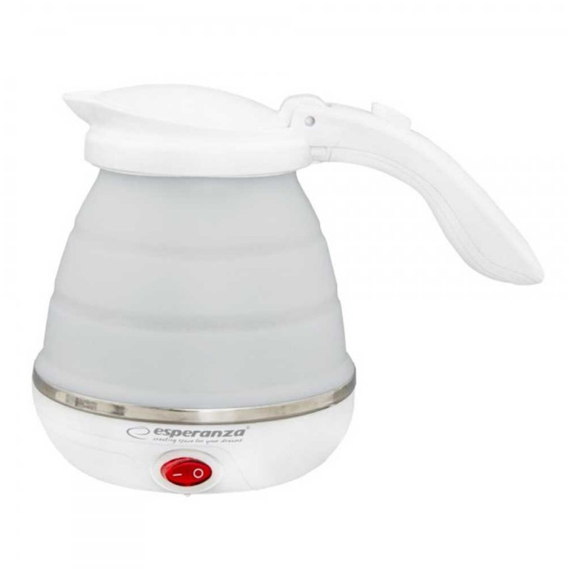 Туристическа ел. кана-сгъваема Esperanza EKK023 Niagara, 500 ml, Силикон, 750W, Бял