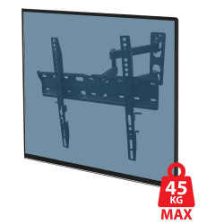 Стойка за телевизор Esperanza ERW008, Стенен монтаж, От 26 до 70 inch, Макс 45 кг, Vesa 400x400, Черен