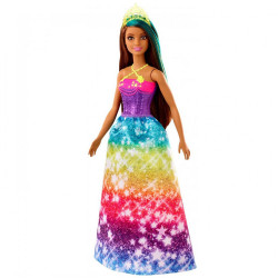 Barbie Dreamtopia Doll, 29 cm, with a sparkly top and colorful skirt, Multicolored