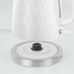 Russell Hobbs Honeycomb 26050-70 Electric Kettle, 3000 W, 1.7 L, Stainless Steel, Spout Without Pouring Spout, White