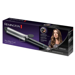 Remington Ci5538 Pro Big Curl Curling Iron, 56 W, 8 temperature settings, Max 210°C, Cool tip, Fast heat-up, Black/Gray