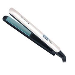 Remington Shine Therapy S8500 Hair Straightener, 9 temperature settings (150–230°C), Ceramic coating, Floating plates, White/green