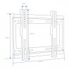 Стойка за телевизор Esperanza ERW005, Стенен монтаж, От 14 до 50 inch, Макс 25 кг, Vesa 200x200, Черен