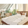 Παπλωματοθήκη Dormeo Emboss 110077668, 200x200 cm, Microfiber Wellsleep, Πλύσιμο έως 40 C, Γρήγορο στέγνωμα, Λευκό