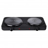 Rosberg R51445ID Double Electric Hot Plate, 2500 W, 5 Settings, Black
