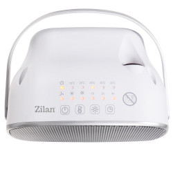 Zilan ZLN5671 Ceramic Fan Heater, PTC, 1500W, 3 Settings, Safety Features, Timer, White