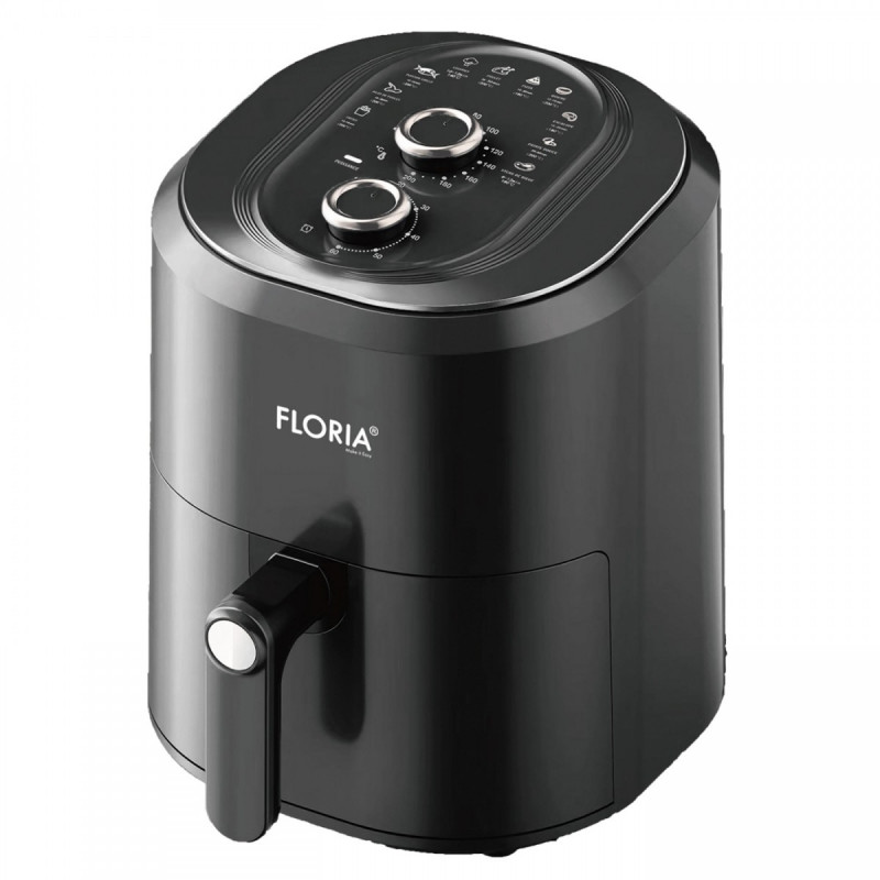 Фритюрник с горещ въздух Air Fryer Floria ZLN8009, 1360 W, 6l, 80-200C, Таймер, Черен