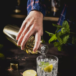 Klausberg KB 7649 Cocktail Shaker, 750 ml, Mirror Finish, Gold