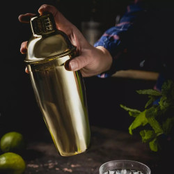 Klausberg KB 7649 Cocktail Shaker, 750 ml, Mirror Finish, Gold