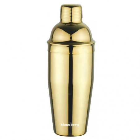 Klausberg KB 7649 Cocktail Shaker, 750 ml, Mirror Finish, Gold