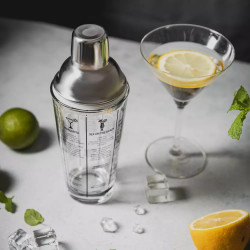 Shaker cocktail Klausberg KB 7647, Sticla, 400 ml, Transparent