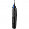 Trimmer μηχανή Remington NE3870 NANOSeries Lithium, Τρίμμερ αυτιού και μύτης, Δύο εναλλάξιμες κεφαλές, Στρογγυλεμένη κορυφή, Αδιάβροχο, Μαύρο/Μπλε