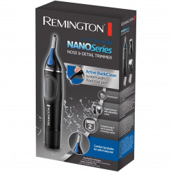 Remington NE3870 NANOSeries Lithium Detail Trimmer, 2 heads, Rounded tip, Waterproof, Black/Blue