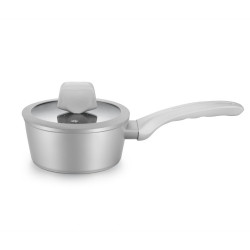 Royalty Line T010-Silver Cookware Set, 10 pieces, Marble Finish, Induction Compatible, Silver
