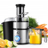 Storcator de fructe si legume Royalty Line RL-PJ-19002, 1000 W, 20 000 rpm/min, 3 viteze, 1 L, Anti-picurare, Inox/Negru