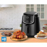 Φριτέζα αέρος AirFryer Midea MF-TN35D2, 1500W, 3.5 L, Τεχνολογία DUALCYCLONE Rapid Air, Μαύρο