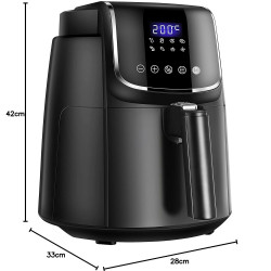 Midea MF-CN35C2 Hot Air Fryer, 1500W, Digital, 8 Programs, 3.5 L, Timer, Black
