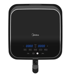 Friteuza cu aer cald Midea MF-CN55D2, 1700W, 8 programe, 4.8L, Tehnologie DUALCYCLONE Rapid Air, Timer, Negru